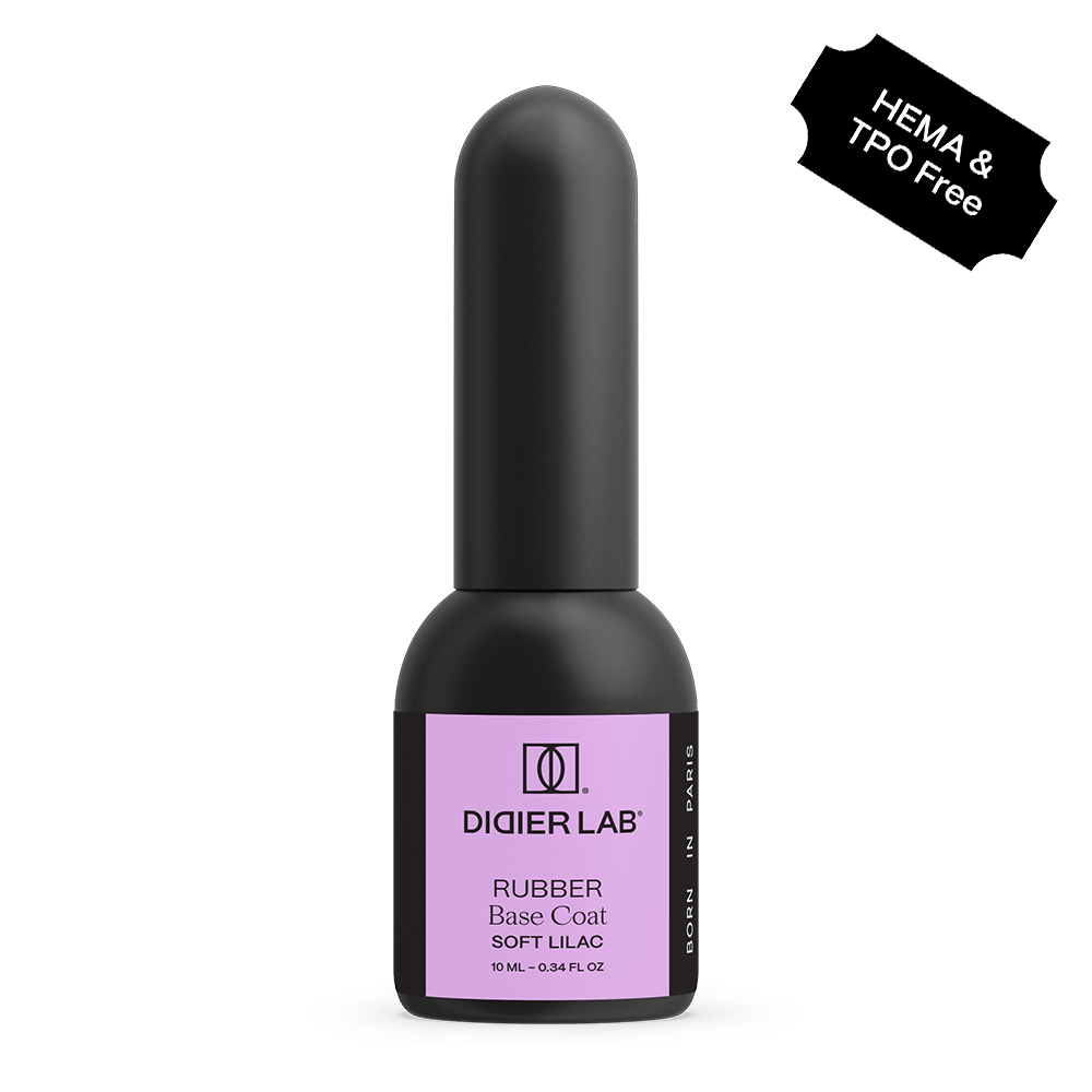 Gel Polish, Rubber Base Coat, Soft Lilac, HEMA and TPO Free, 10ml