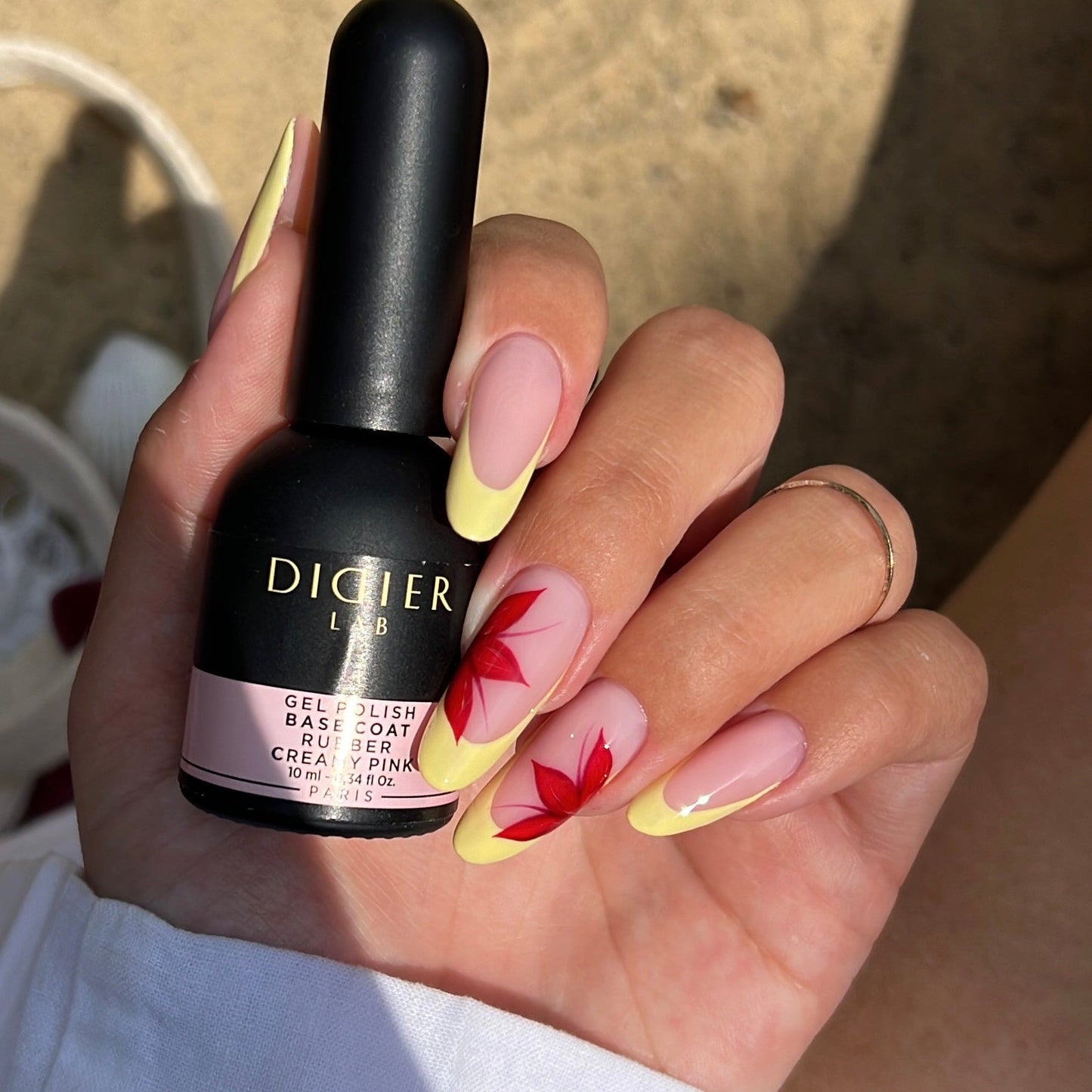 Gel Polish Rubber Base Coat, Creamy Pink 10 ml