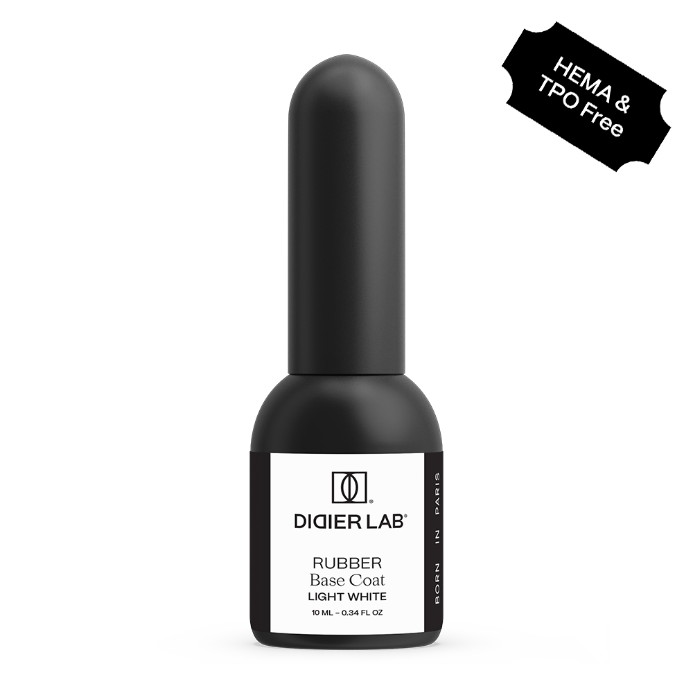 Gel Polish Rubber Base Coat, Didier Lab, Light White, HEMA and TPO Free, 10 ml