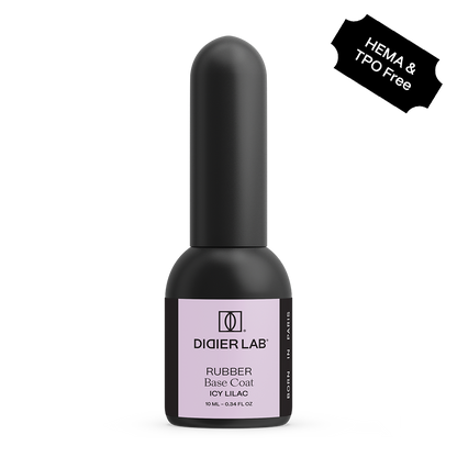 Gel Polish, Rubber Base Coat, Icy Lilac, HEMA and TPO Free, 10ml