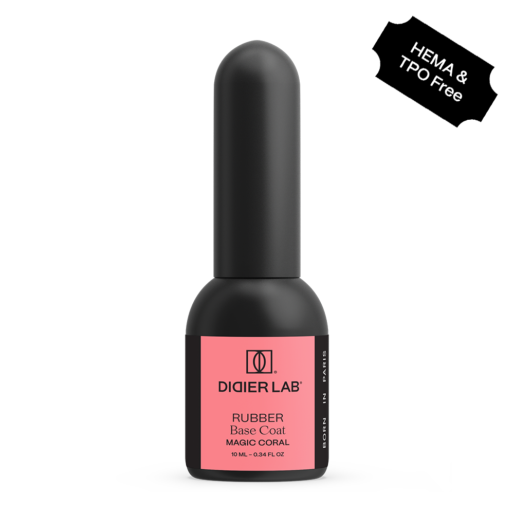 Gel Polish, Rubber Base Coat, Magic Coral, HEMA and TPO Free, 10ml