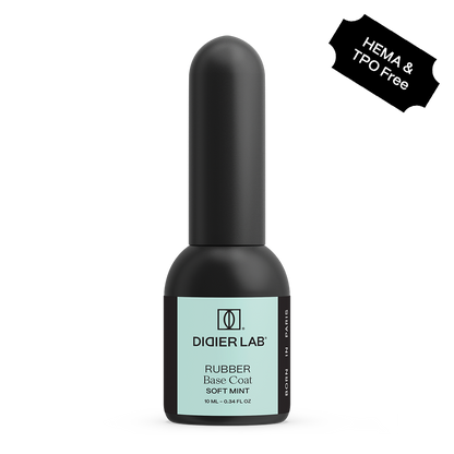 Gel Polish, Rubber Base Coat, Soft Mint, HEMA and TPO Free, 10ml