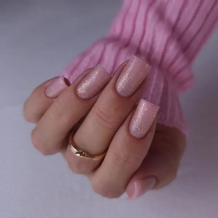 For short nails, Rubber Base Foil, Pink, TPO free, 10 ml