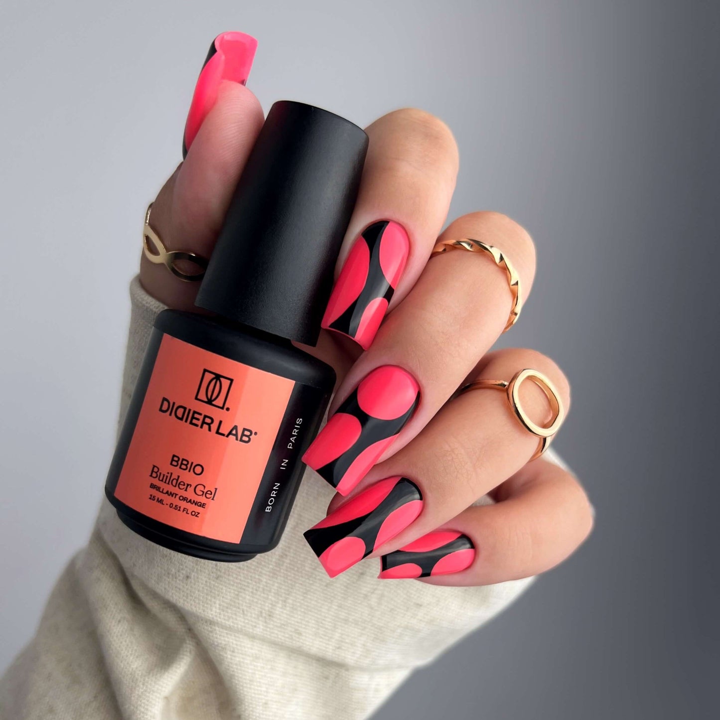 Builder Gel BBIO, Didier Lab, Brillant Orange, HEMA and TPO free, 15ml