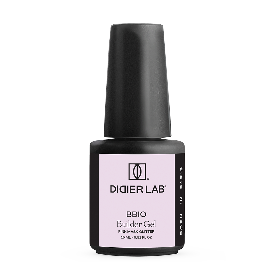 Builder Gel BBIO, Didier Lab, Pink Mask Glitter, HEMA and TPO free, 15ml