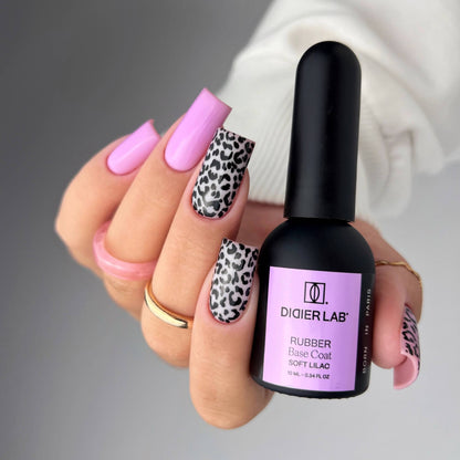 Gel Polish, Rubber Base Coat, Soft Lilac, HEMA and TPO Free, 10ml
