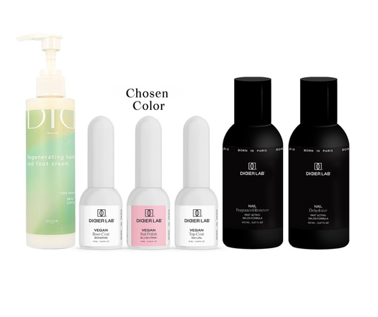 Vegan Classic Nail Polish Set with Regenerating Hand & Foot Cream, Didier Lab