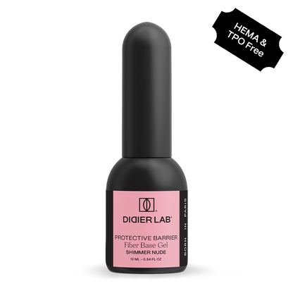 Fiber Base Coat, Didier Lab, Shimmer Nude, HEMA and TPO Free, 10 ml
