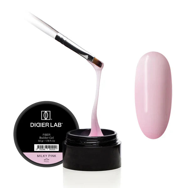 Fiber Builder Gel Didier Lab, Milky Pink, HEMA and TPO free, 50g