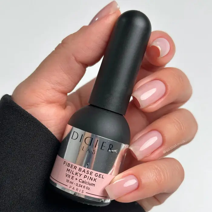Fiber Base Coat, Didier Lab, Milky Pink, HEMA and TPO free, 10 ml