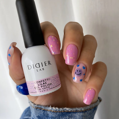 Gel Polish Confetti, Didier Lab, Lilac