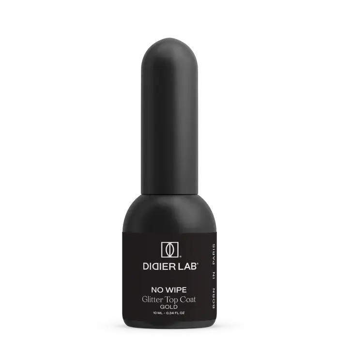 UV Top Coat No Wipe, Glitter Gold, Hema & TPO Free, DidierLab, 10ml