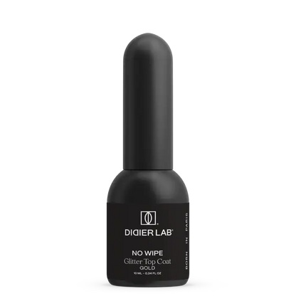 UV Top Coat No Wipe, Glitter Gold, Hema & TPO Free, DidierLab, 10ml