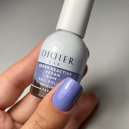 Green Reactive Vegan Nail Polish, Didier Lab, Brave, HEMA and TPO free, 10 ml