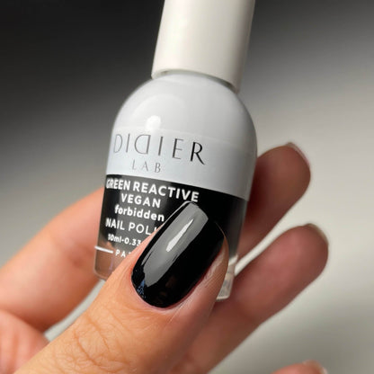 Green Reactive Vegan Nail Polish, Didier Lab, Forbidden, HEMA and TPO free, 10 ml