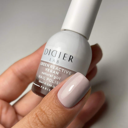 Green Reactive Vegan Nail Polish, Didier Lab, Natural Girl, HEMA and TPO free, 10 ml