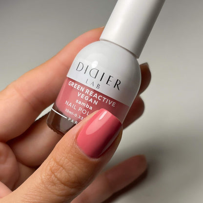 Green Reactive Vegan Nail Polish, Didier Lab, Samba, HEMA and TPO free, 10 ml