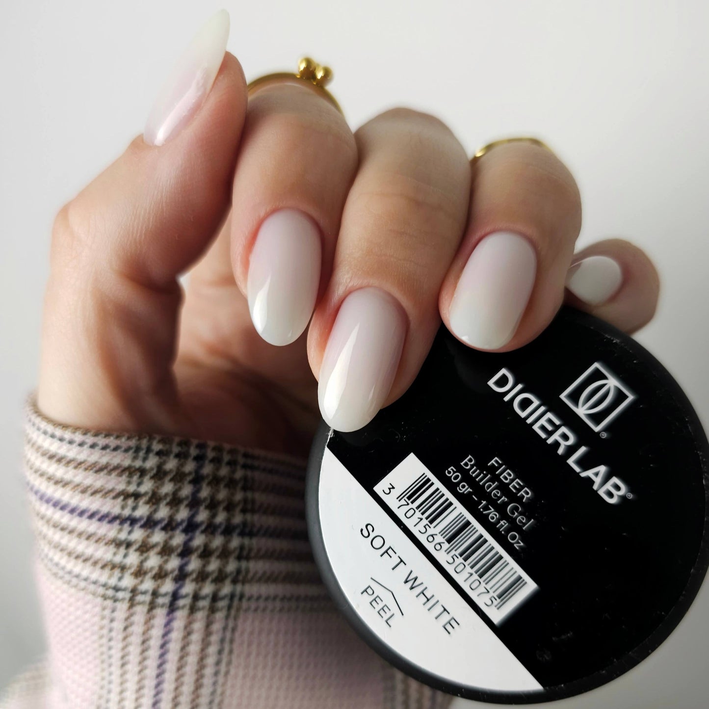 Fiber Builder Gel Didier Lab, Soft White, HEMA and TPO free, 50g