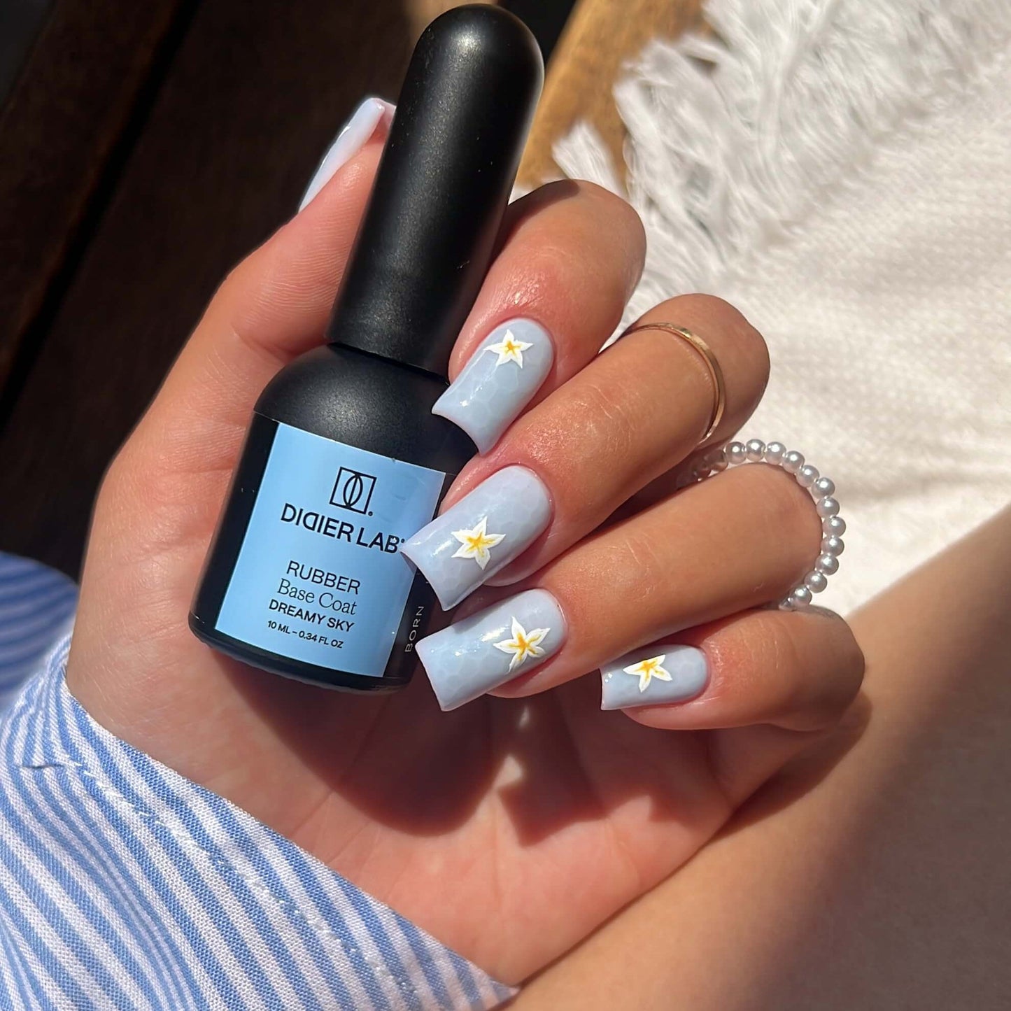 Gel Polish, Rubber Base Coat, Dreamy Sky, HEMA and TPO Free, 10ml