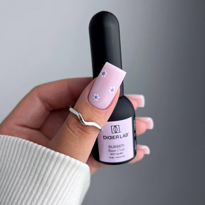 Gel Polish, Rubber Base Coat, Icy Lilac, HEMA and TPO Free, 10ml