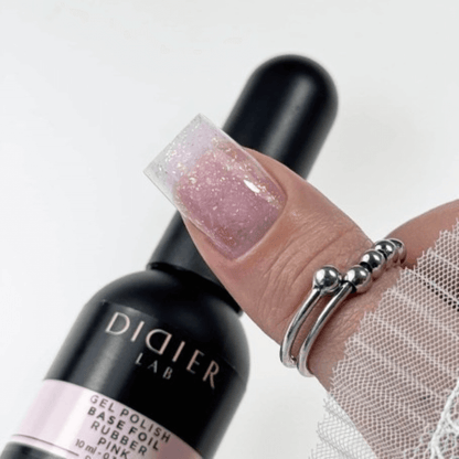 For short nails, Rubber Base Foil, Pink, TPO free, 10 ml