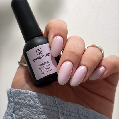 Gel Polish, Rubber Base Coat, Icy Lilac, HEMA and TPO Free, 10ml