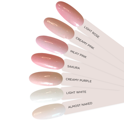 For short nails, Rubber Base Coat, Didier Lab, Light White, HEMA and TPO Free, 10 ml